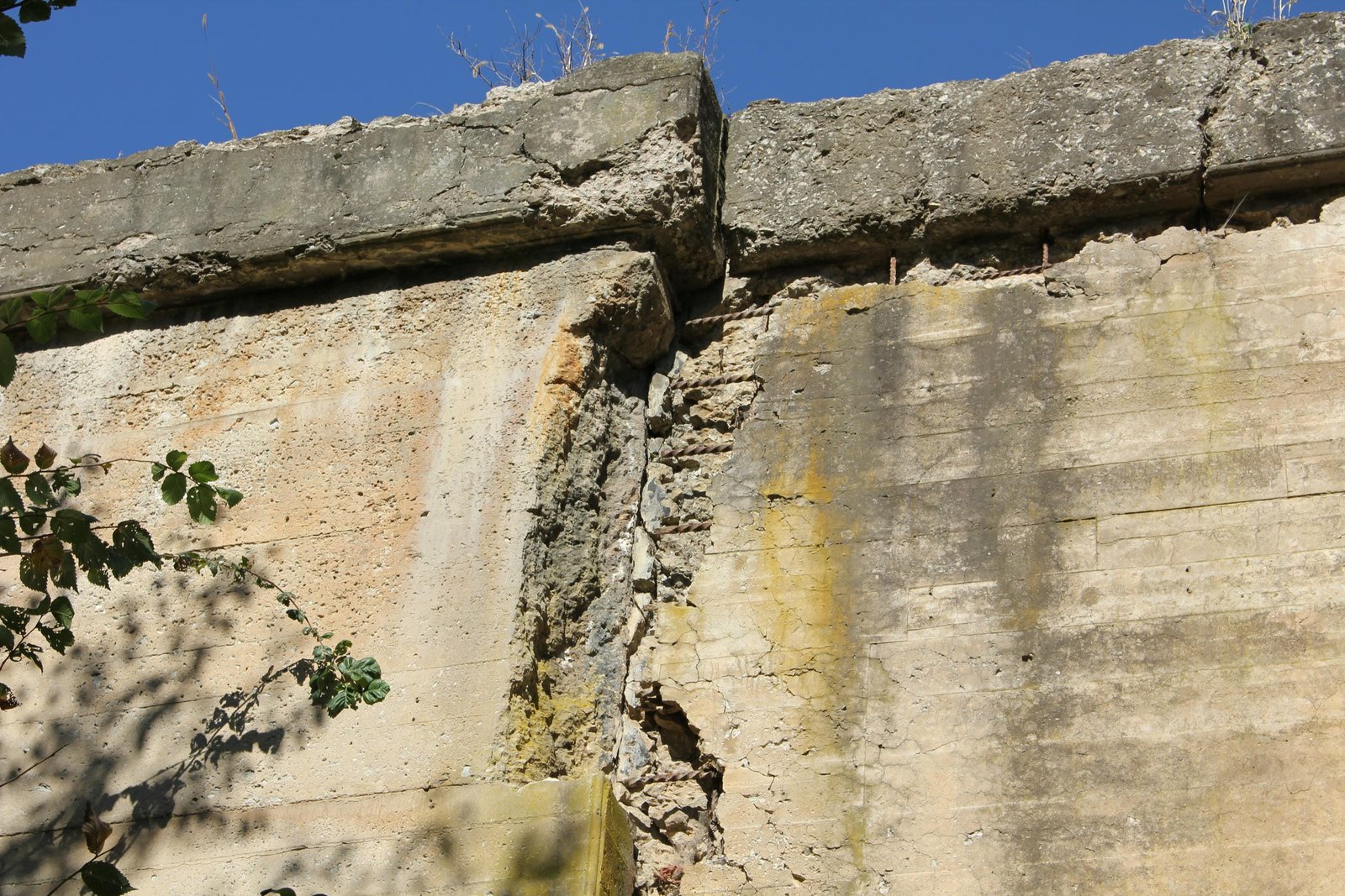 Severe spalling at west abutment